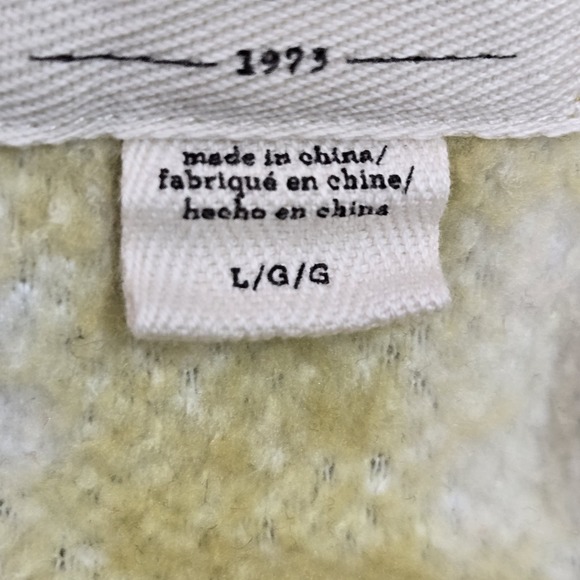 Billabong Women Sweatshirt L Yellow Floral Fleece Quarter Zip Time Off - Picture 3 of 9